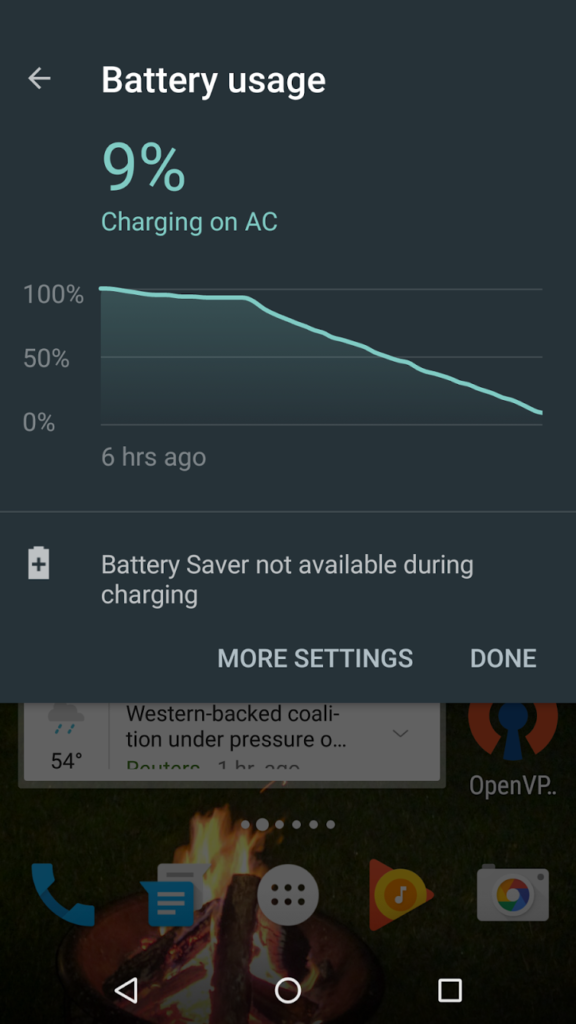 Battery drain while charging